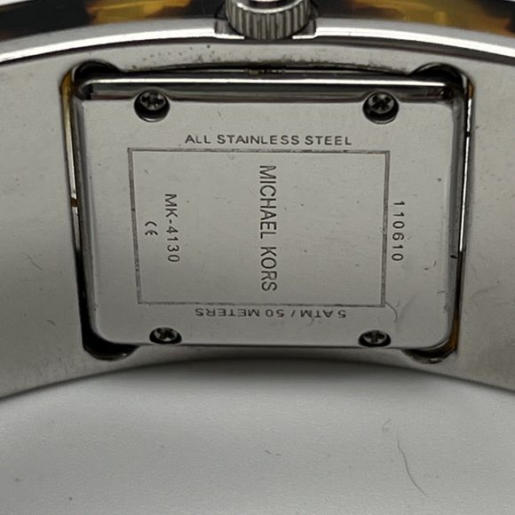 Michael Kors Tortoise Acrylic Brown Dial Ladies Watch MK4130 Quartz Untested - Picture 11 of 12